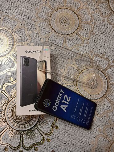 samsun a10s: Samsung Galaxy A12, 64 GB, rəng - Qara, Barmaq izi