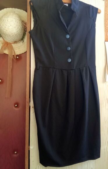 haljine od satena za punije dame: S (EU 36), bоја - Tamnoplava, Drugi stil, Na bretele