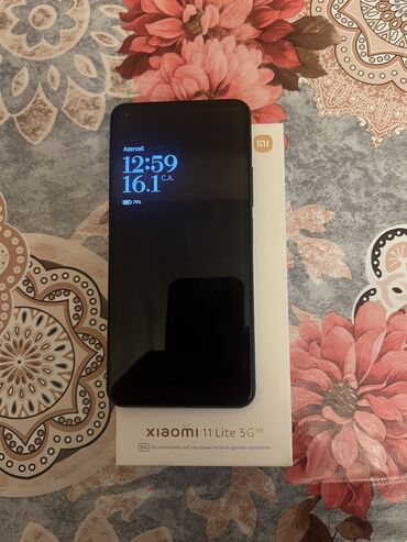 xiaomi 11 qiymeti: Xiaomi Mi 11 Lite, 128 GB, rəng - Qara, 
 Barmaq izi