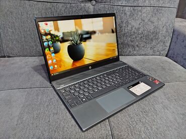 рабочий компьютер: Ноутбук, HP, 16 ГБ ОЗУ, AMD Ryzen 5, 15.6 ", Для работы, учебы, память SSD