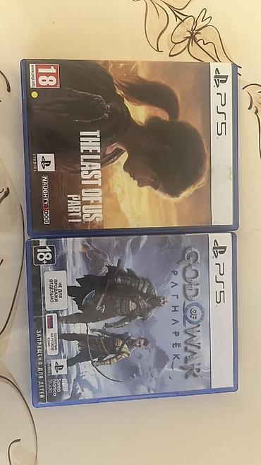 PS5 (Sony PlayStation 5): Last of US 1 50, God of War Ragnarok 40 PS5 üçün iki ədəd orijinal — 1