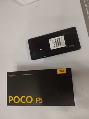 телефон верту: Poco F5, Б/у, 256 ГБ, цвет - Черный, 1 SIM, 2 SIM