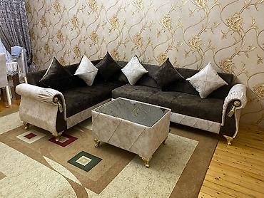 Divan və kreslo dəstləri: Künc divan dəsti - Klassik-modern dizayn: yumru qolçaqlar, dekorativ — 9