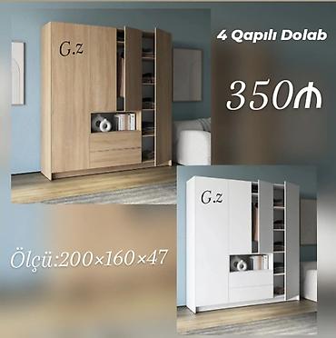 dərs masası qiyməti: Funksional ev/ofis mebeli dəsti – yazı masası və 4 qapılı dolab Yazı — 2