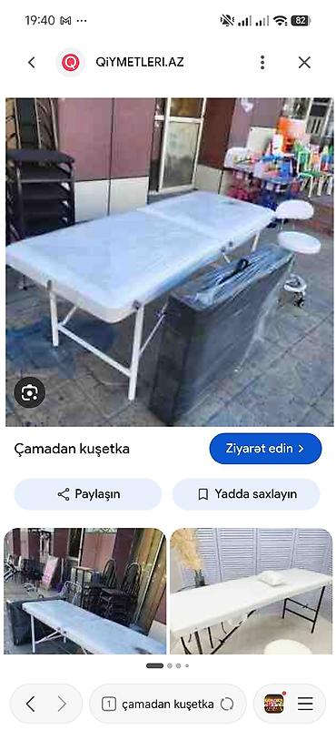 makyaj mebeli: 2 ci əl Çamadan tipli portativ kuşetka - İkiqat qatlanan, asan — 1