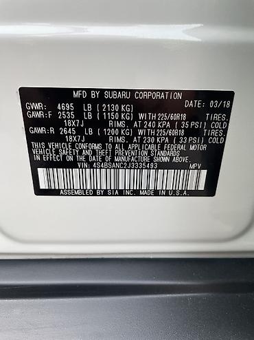 Subaru: Subaru Outback: 2018 г., 2.5 л, Вариатор, Бензин, Универсал — 9