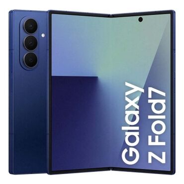 телефон игровой купить: Samsung Galaxy Z Fold 7, Б/у, 512 ГБ, цвет - Синий, 2 SIM