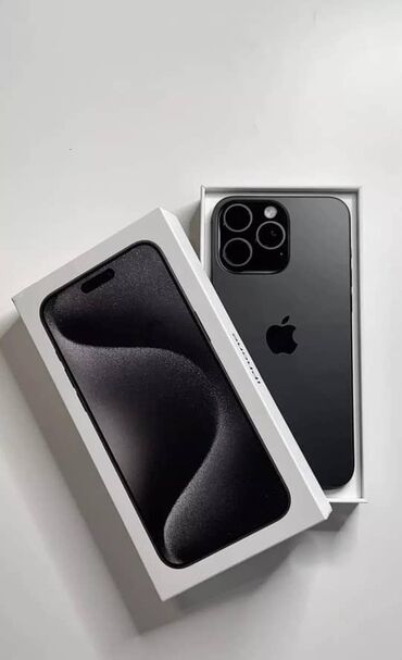 Apple iPhone: IPhone 15 Pro Max, Б/у, 256 ГБ, Black Titanium, Зарядное устройство, Кабель, Коробка, 100 %