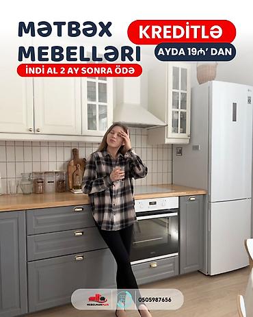 şaxda baba: Sifarişlə mətbəx dəsti, Özü çəkən petlələr, Mat laminat, Kredit var, Pulsuz çatdırılma — 3