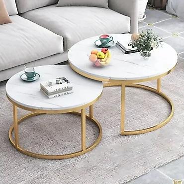 lounge dvosed: Set klub stolova INSTYLE – imitacija mermera (2 komada) Unesite — 1