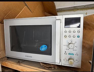 ucuz sobalar: Mikrodalğalı soba Samsung, Ayrıca dayanan, Qril ilə, rəng - Gümüşü, İşlənmiş — 1