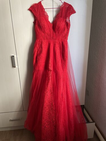 сшили платье: S, цвет - Красный, Вечернее