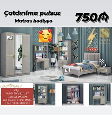 yataq otağı üçün aboylar: Çatdırılma pulsuz matras 🎁