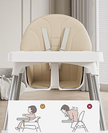 Стульчики для кормления: Стульчик для кормления, Новый, Другой бренд, Металл, Трансформер, цвет - Серый, Бесплатная доставка — 9