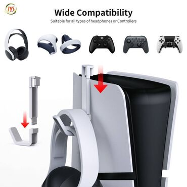 Другие игры и приставки: Оригинальная подставка-держатель PS5slim с тонкой ручкой и зарядным — 8