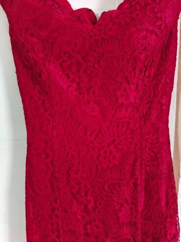 dugacke haljine svecane: S (EU 36), color - Red, Evening, Short sleeves