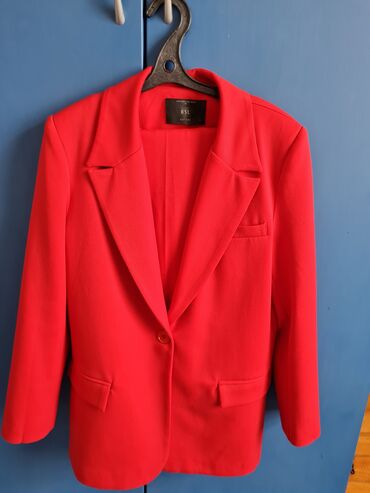 красный пиджак: Брючный костюм, Прямые, Пиджак, Турция, Осень-весна