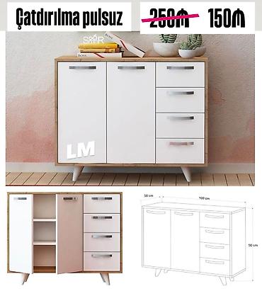 dehliz: Skandinaviya üslublu çoxfunksiyalı komod Ölçülər: - En: 100 sm - — 1