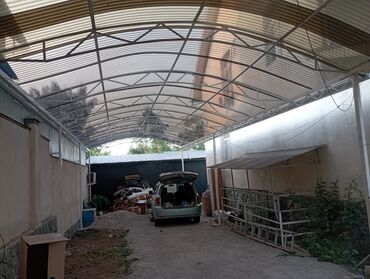 Сварка: Навес из поликарбоната с металлическим каркасом. Подходит для создания — 21