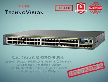 cisco modem: Cisco Catalyst 2960S 48LPS-L ✔️Sertifikasiyadan keçmiş təcrübəli