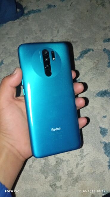 бишкек телефоны: Redmi, Redmi 9, Б/у, 64 ГБ, цвет - Синий, 2 SIM