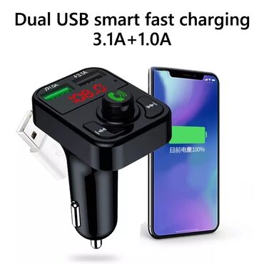 Auto oprema: V2 - Handsfree FM Bluetooth Auto Car Kit USB punjač MP3 Bežični — 6
