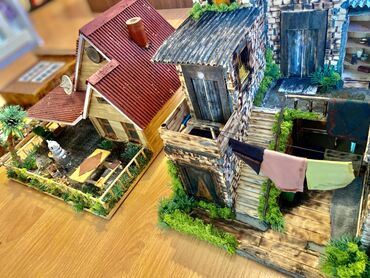 Digər ev dekoru: Əl işi miniatür ev modelləri. Bu modellər taxta və digər təbii — 2