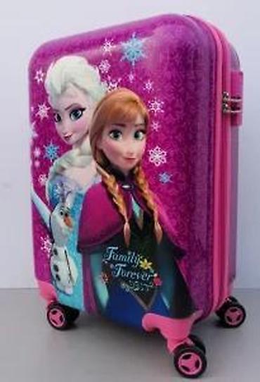 Rančevi, torbe i koferi: Dečji kofer na točkiće – Frozen (Elsa, Ana i Olaf), ružičasti - Tvrda — 11