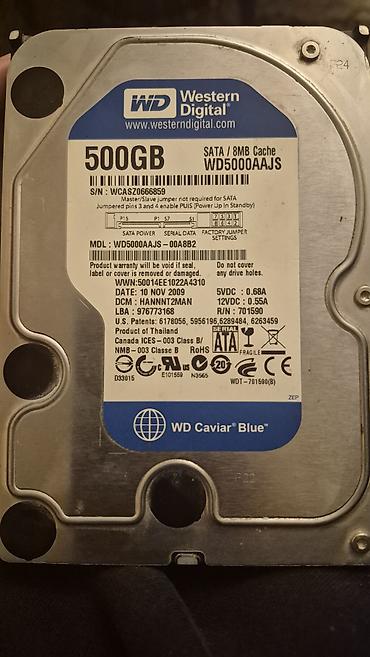 disk: Daxili Sərt disk (HDD) Western Digital (WD), 512 GB, 3.5", Yeni — 1