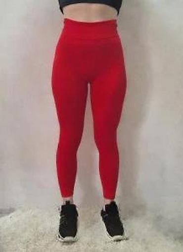 Helanke, biciklistički šortsevi: Crvene ženske helanke sa visokim strukom. Dizajnirane su za udobnost i — 12