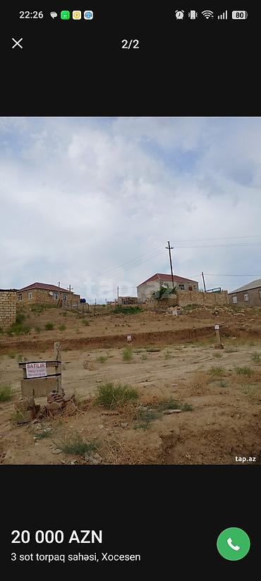 Torpaq sahələrinin satışı: 3 sot, Tikinti — 1