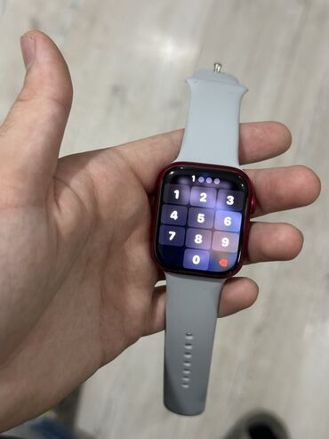 apple watch 7 45mm: İşlənmiş, Smart saat, Apple, Sensor ekran, rəng - Qırmızı