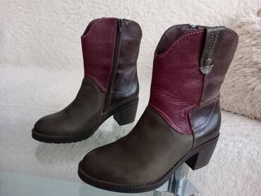 crne antilop čizme na petu: High boots, 37