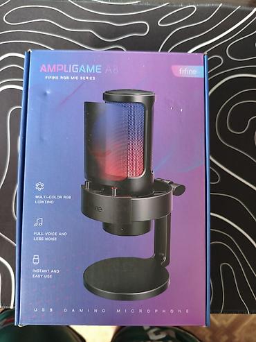 Студийные микрофоны: Игровой USB-микрофон FIFINE AmpliGame A8 (FIFINE RGB Mic Series) почти — 1