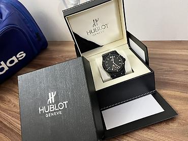 gun eynəyi: Hublot Geneve kişi qol saatı – qara rəngli, zərif dizayn Orginal — 3