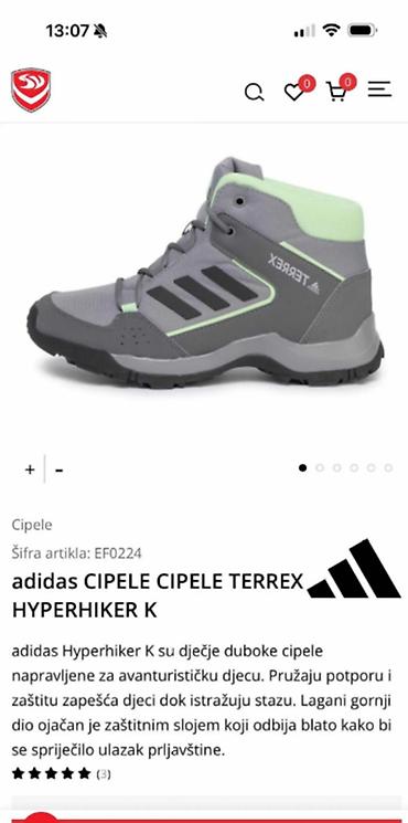 Cipele: Adidas Terx cipele za dečaka,veličine 35 — 12