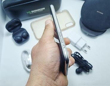 Apple iPhone: IPhone X, Б/у, 64 ГБ, Серебристый, Зарядное устройство, Чехол, Наушники, 100 % — 10