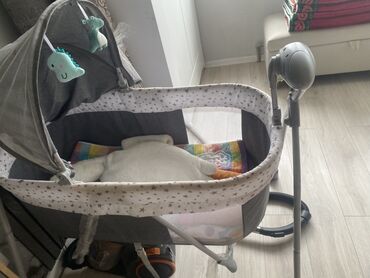 колыбель качалка для новорожденных: Люлька, Б/у, Качалка, Пластик, цвет - Серый, Самовывоз