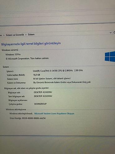 komp: Kasa Melumatlari 👇🏻 Intel Core I5 3470 16 GB Ram 256GB SSD AMD — 4