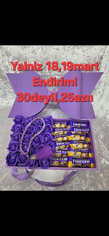 mart geldi: Bənövşəyi hədiyyə qutusu seti: - Qapaqlı, lentli bənövşəyi dizaynlı — 1