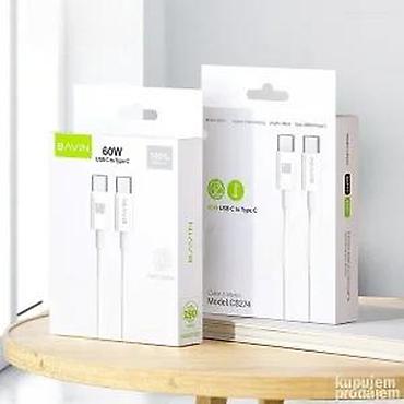 Kablovi za telefone: BAVIN USB-C na USB-C kabl 60W – Model CB274 - Snaga: do 60W, podržava — 15