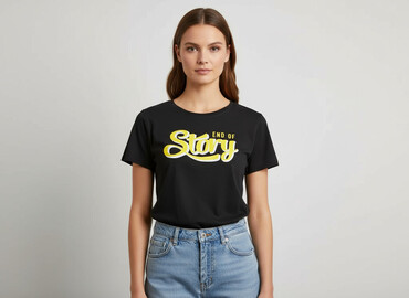 czarne t shirty ze złotym nadrukiem: FB Sister, Women`s T-shirt, size L