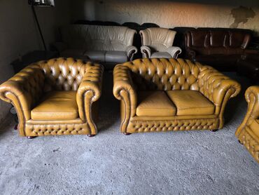 Stilske garniture: Set garnitura – Springvale Leather Chesterfield - Brend: Springvale — 5