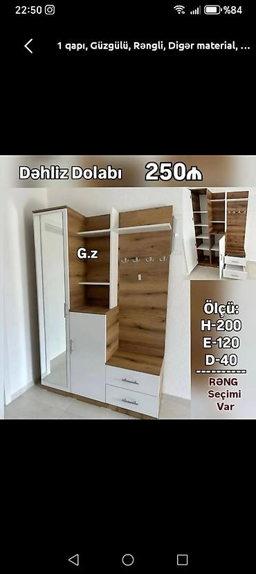 qoşa taxt: Dəhliz dolabı – güzgülü, çoxfunksiyalı dizayn. Xüsusiyyətlər: - 1 — 1