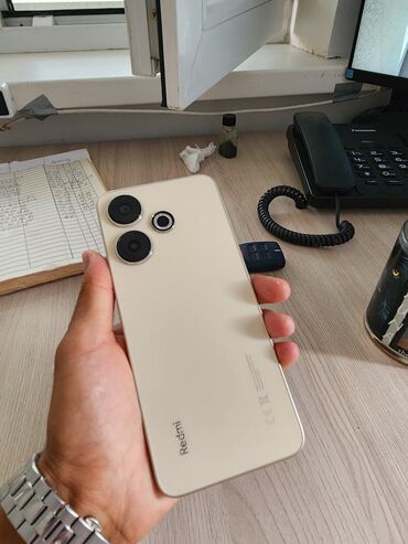бишкек мониторы: Redmi, Redmi 13, Б/у, 256 ГБ, цвет - Бежевый, 2 SIM