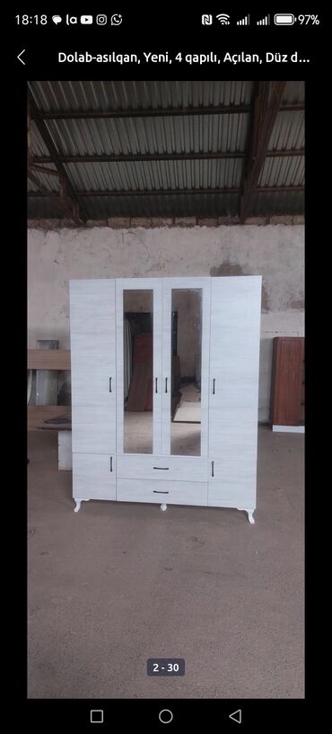 Dolablar: Yeni, Açılan, 4 qapılı Düz dolab, Dolab-asılqan — 4