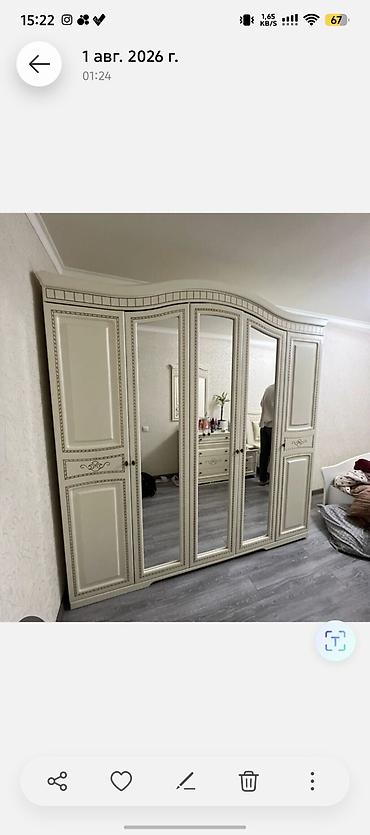 мебельь: Спальный гарнитур в классическом стиле, цвет слоновая кость с — 2