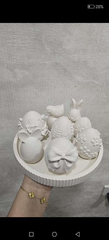 Fiqurlar: Fiqur, Gips, rəng - Ağ — 28