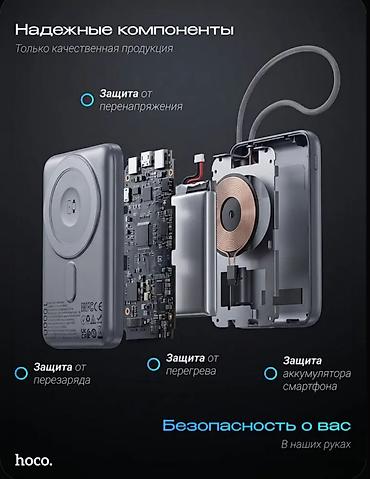 hoco y108: Новый Hoco Q43 — магнитный беспроводной power bank 3‑в‑1, 10000 мА·ч — 3