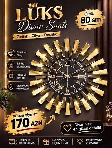 guzgu satılır: Divar saatları, Arxa işıq — 6